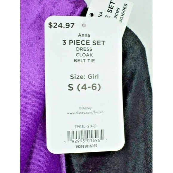 Disney Frozen 2 "Anna" Deluxe Costume Girls Size Small 4-6 New (Halloween) - Picture 3 of 4